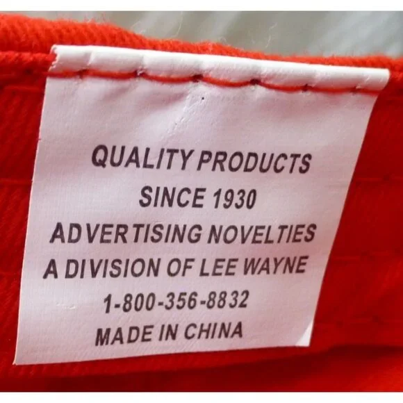 Citgo Red Adjustable Baseball Cap With Embroidered Logo For Adults - Picture 8 of 8